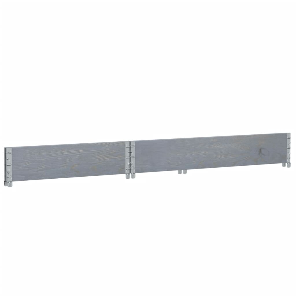 Paretale per Pallet Grigio 120x80 cm in Legno Massello di Pino | homemem39
