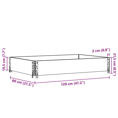 Paretale per Pallet Marrone 120x80cm in Legno Massello di Pino