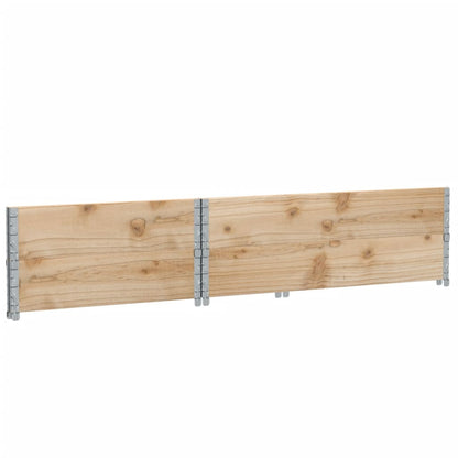 Paretali per Pallet 2 pz 120x80 cm in Legno Massello di Pino
