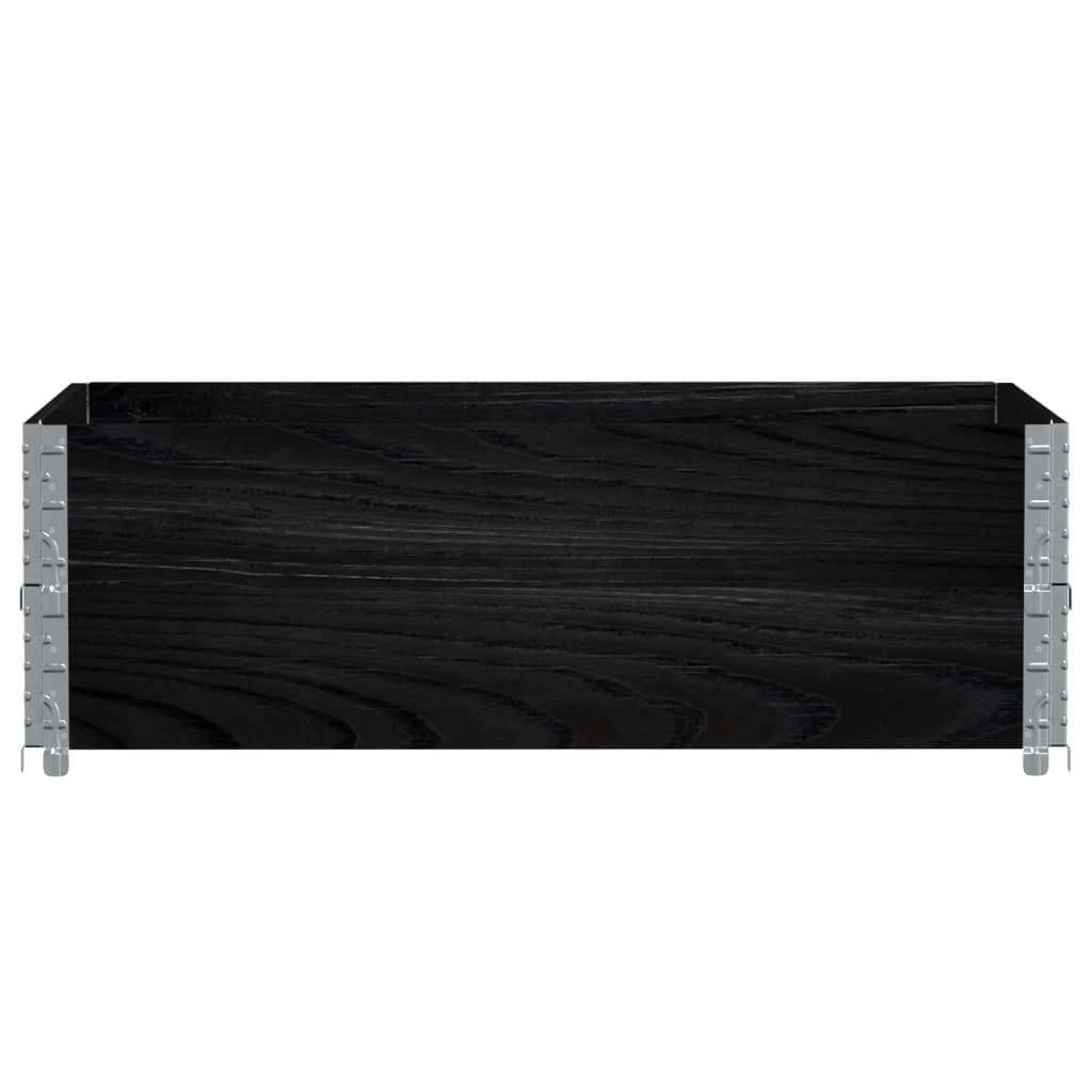 Paretali per Pallet 2 pz Neri 120x80cm Legno Massello di Pino | homemem39
