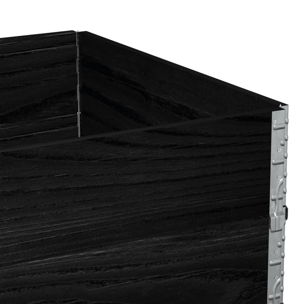 Paretali per Pallet 2 pz Neri 120x80cm Legno Massello di Pino | homemem39
