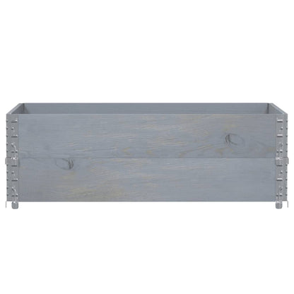Paretali per Pallet 2pz Grigi 120x80cm Legno Massello di Pino | homemem39