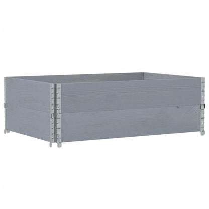 Paretali per Pallet 2pz Grigi 120x80cm Legno Massello di Pino | homemem39