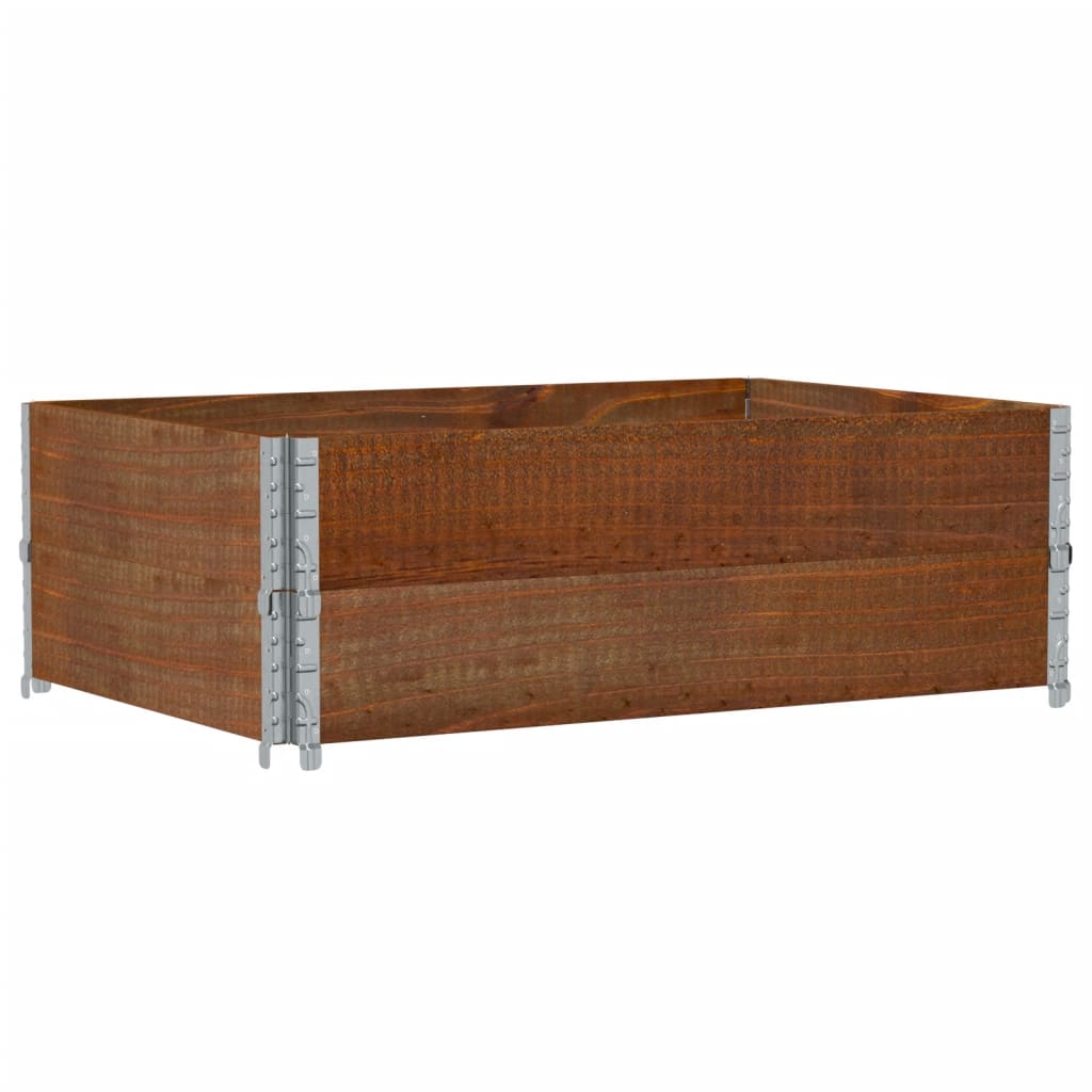 Paretali per Pallet 2pz Marroni 120x80cm Legno Massello di Pino
