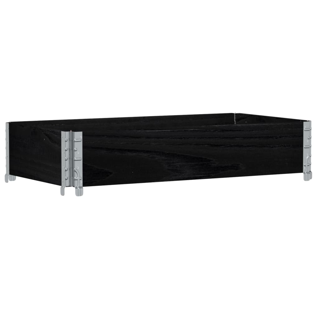 Paretale per Pallet Nero 100x50 cm in Legno Massello di Pino | homemem39