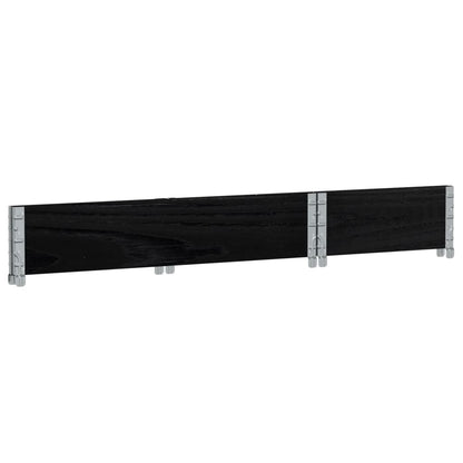 Paretale per Pallet Nero 100x50 cm in Legno Massello di Pino | homemem39