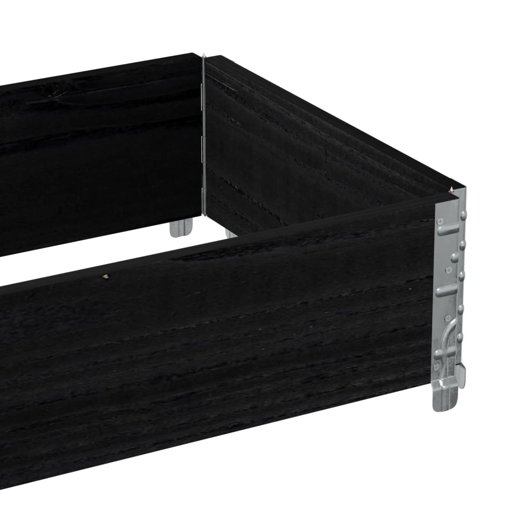 Paretale per Pallet Nero 100x50 cm in Legno Massello di Pino | homemem39