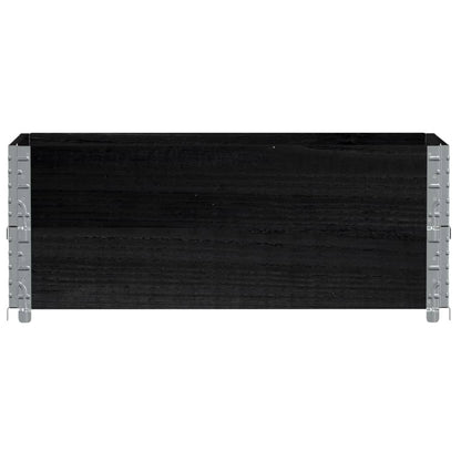 Paretali per Pallet 2 pz Neri 100x50cm Legno Massello di Pino | homemem39