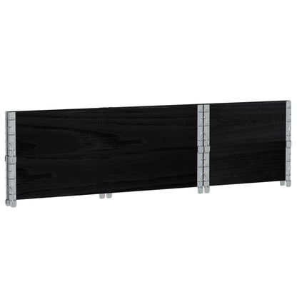 Paretali per Pallet 2 pz Neri 100x50cm Legno Massello di Pino | homemem39