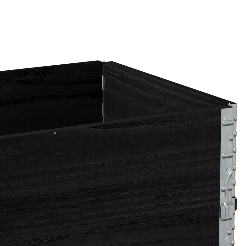 Paretali per Pallet 2 pz Neri 100x50cm Legno Massello di Pino | homemem39