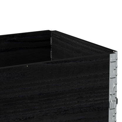 Paretali per Pallet 2 pz Neri 100x50cm Legno Massello di Pino | homemem39