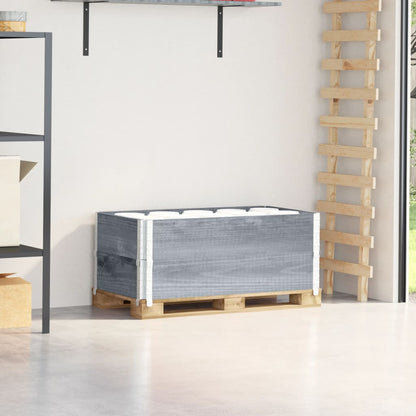 Paretali per Pallet 2pz Grigi 100x50cm Legno Massello di Pino | homemem39
