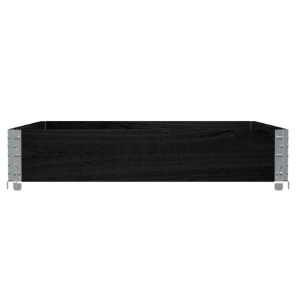 Paretale per Pallet Nero 100x100 cm in Legno Massello di Pino
