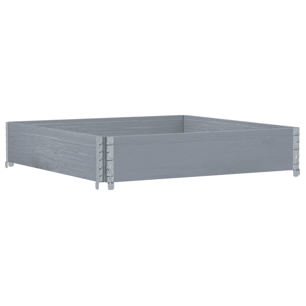 Paretale per Pallet Grigio 100x100 cm in Legno Massello di Pino | homemem39
