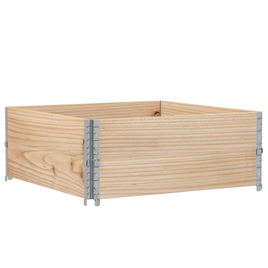 Paretali per Pallet 2 pz 100x100 cm in Legno Massello di Pino | homemem39