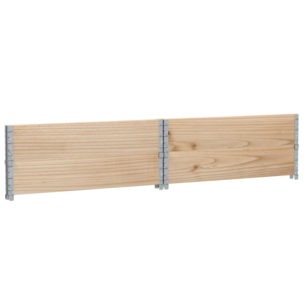 Paretali per Pallet 2 pz 100x100 cm in Legno Massello di Pino | homemem39