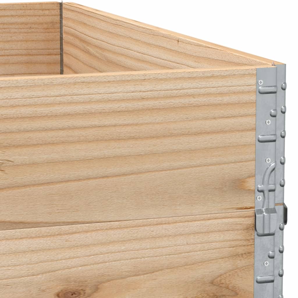 Paretali per Pallet 2 pz 100x100 cm in Legno Massello di Pino | homemem39