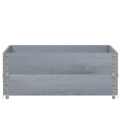 Paretali per Pallet 2pz Grigi 100x100cm Legno Massello di Pino | homemem39
