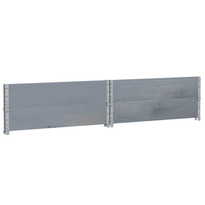 Paretali per Pallet 2pz Grigi 100x100cm Legno Massello di Pino | homemem39