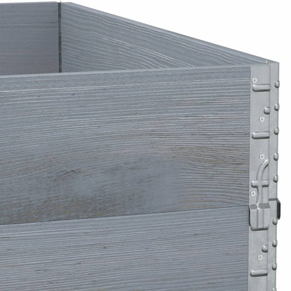 Paretali per Pallet 2pz Grigi 100x100cm Legno Massello di Pino | homemem39