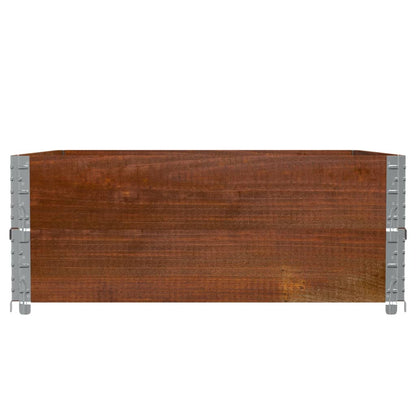 Paretali per Pallet 2pz Marroni 100x100cm Legno Massello Pino