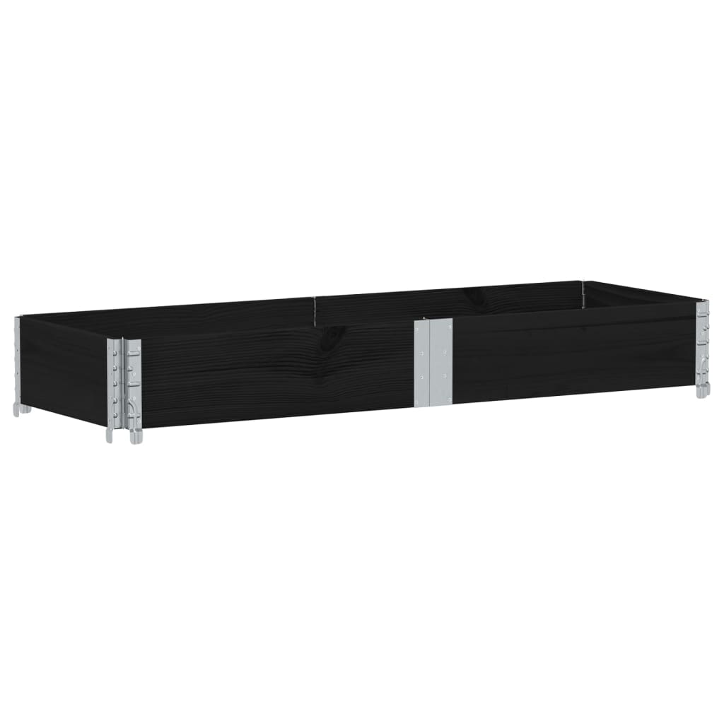 Paretale per Pallet Nero 150x50 cm in Legno Massello di Pino | homemem39