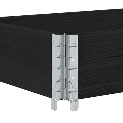 Paretale per Pallet Nero 150x50 cm in Legno Massello di Pino | homemem39