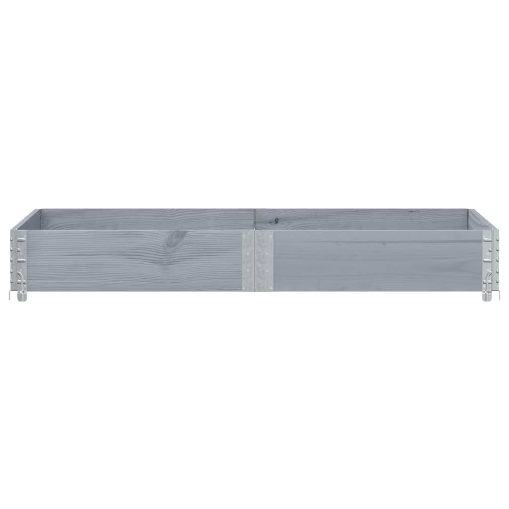 Paretale per Pallet Grigio 150x50 cm in Legno Massello di Pino | homemem39