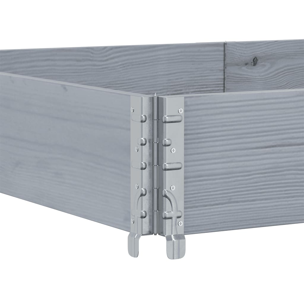 Paretale per Pallet Grigio 150x50 cm in Legno Massello di Pino | homemem39