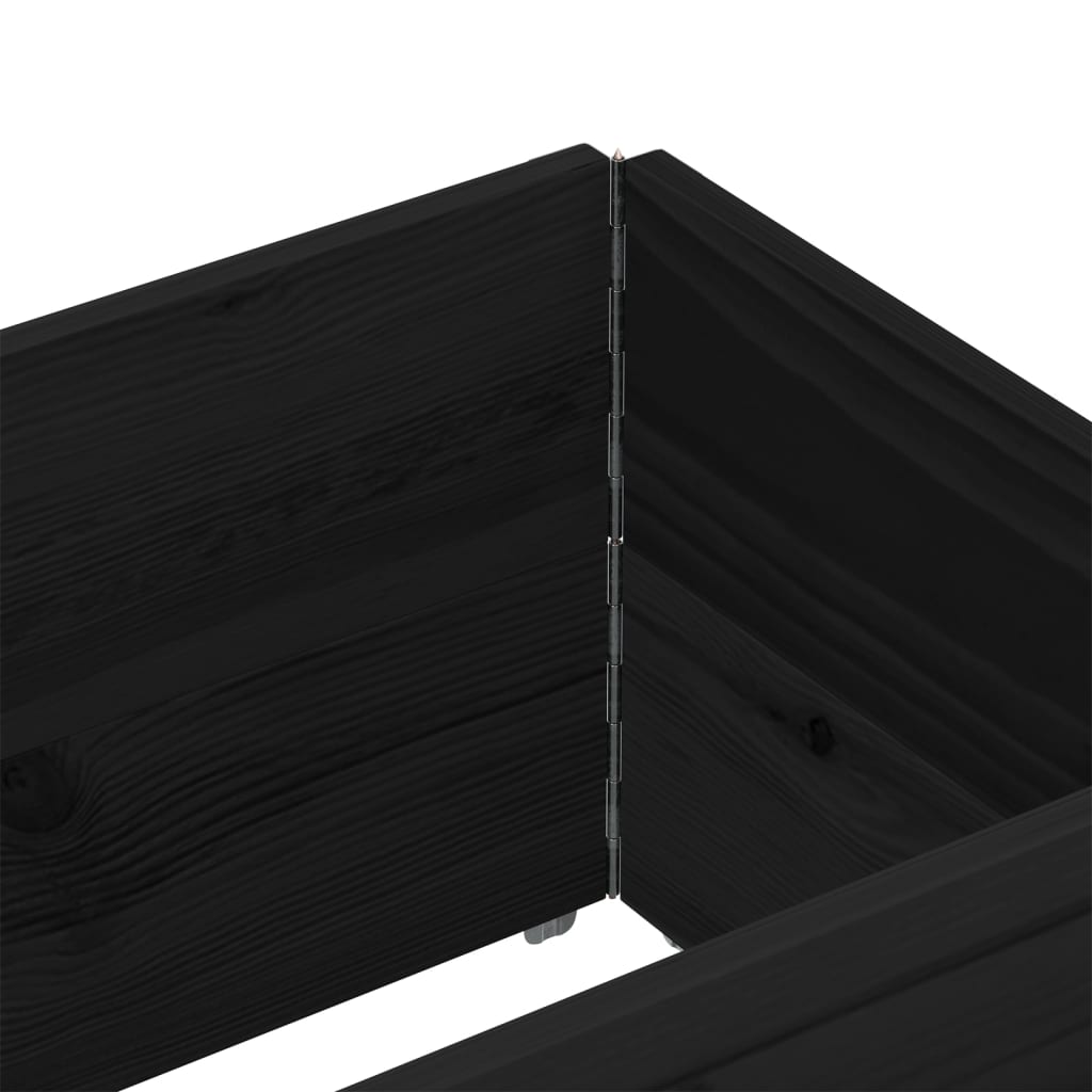 Paretali per Pallet 2 pz Neri 150x50cm Legno Massello di Pino | homemem39