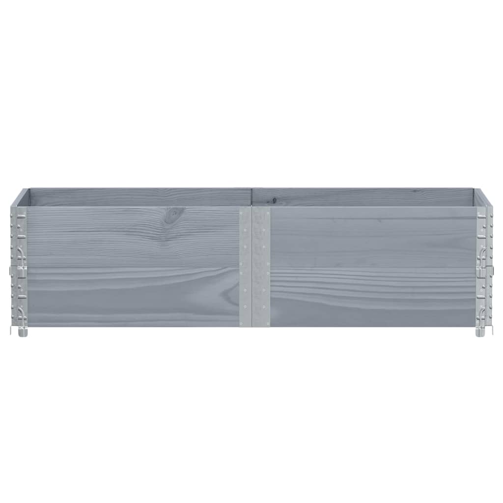 Paretali per Pallet 2pz Grigi 150x50cm Legno Massello di Pino | homemem39