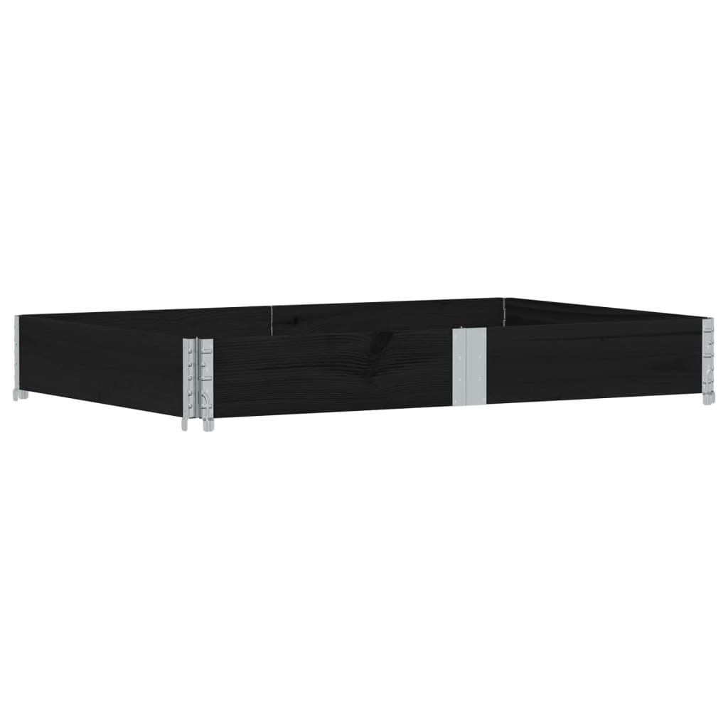 Paretale per Pallet Nero 150x100 cm in Legno Massello di Pino | homemem39