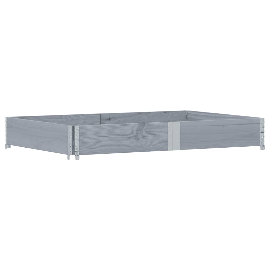 Paretale per Pallet Grigio 150x100 cm in Legno Massello di Pino | homemem39