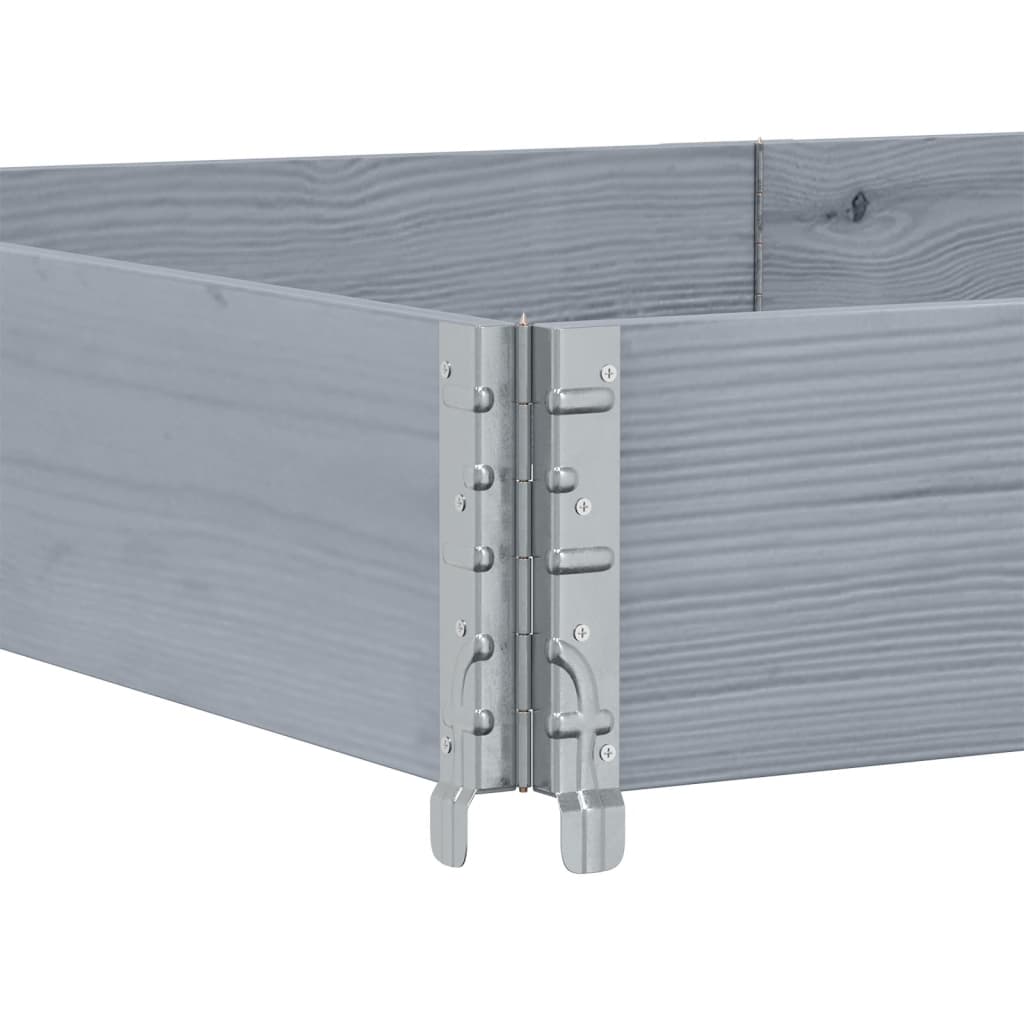 Paretale per Pallet Grigio 150x100 cm in Legno Massello di Pino | homemem39