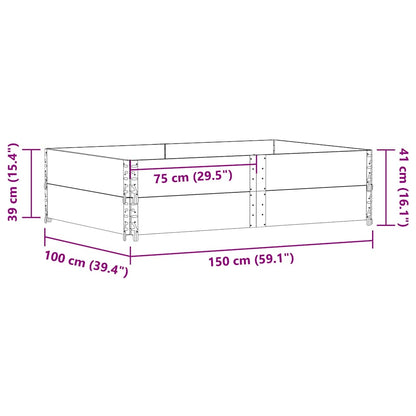 Paretali per Pallet 2 pz 150x100 cm in Legno Massello di Pino | homemem39