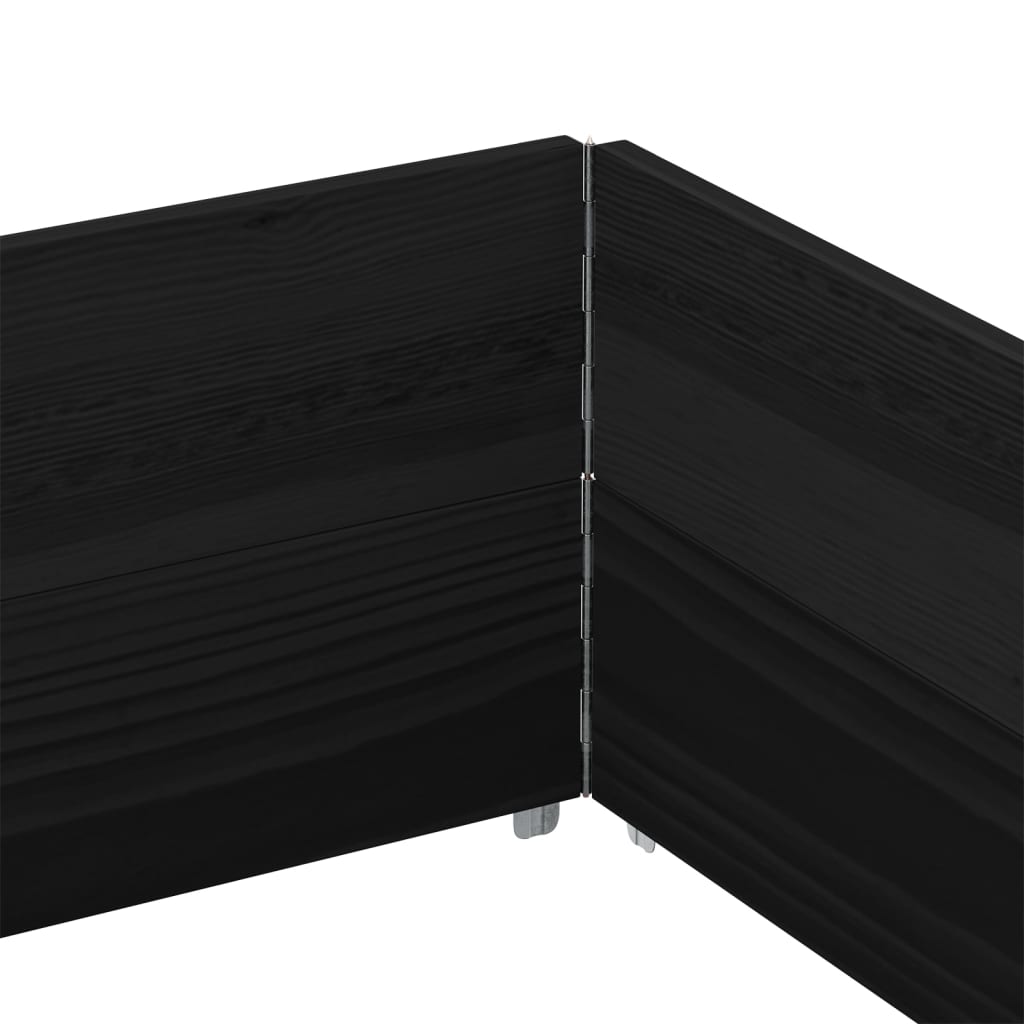 Paretali per Pallet 2 pz Neri 150x100cm Legno Massello di Pino | homemem39