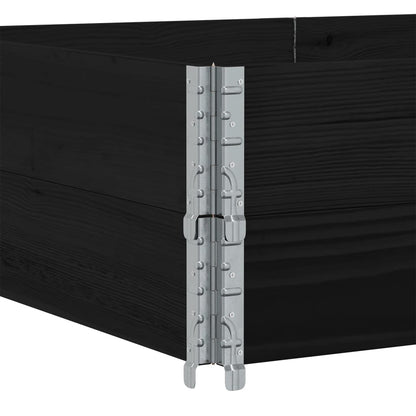 Paretali per Pallet 2 pz Neri 150x100cm Legno Massello di Pino | homemem39