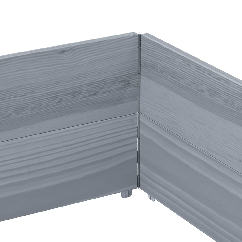 Paretali per Pallet 2pz Grigi 150x100cm Legno Massello di Pino | homemem39