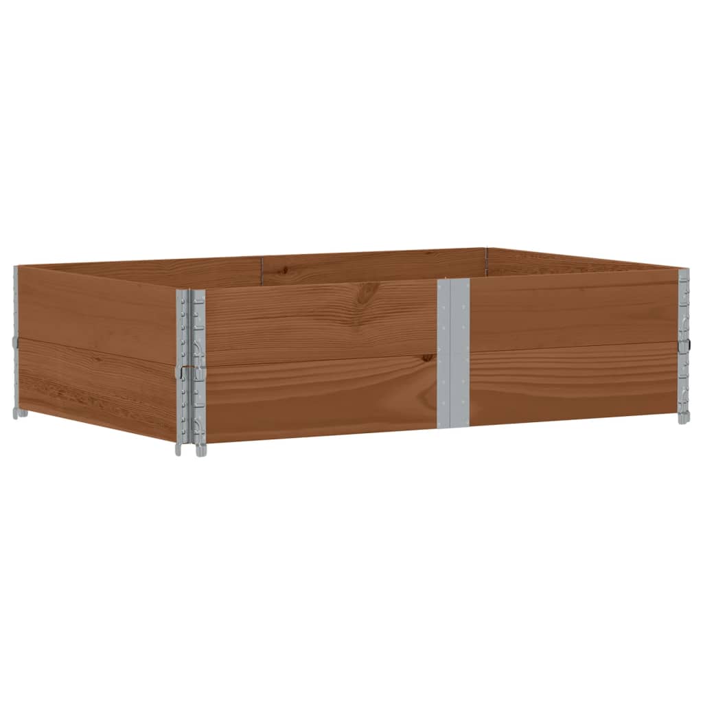 Paretali per Pallet 2pz Marroni 150x100cm Legno Massello Pino | homemem39