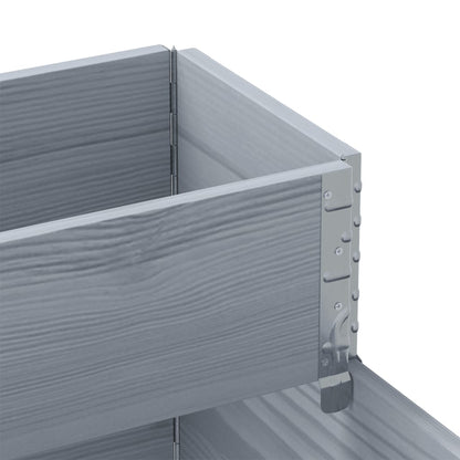 Fioriera Rialzata a 3 Livelli Grigia 120x80 cm Legno di Pino