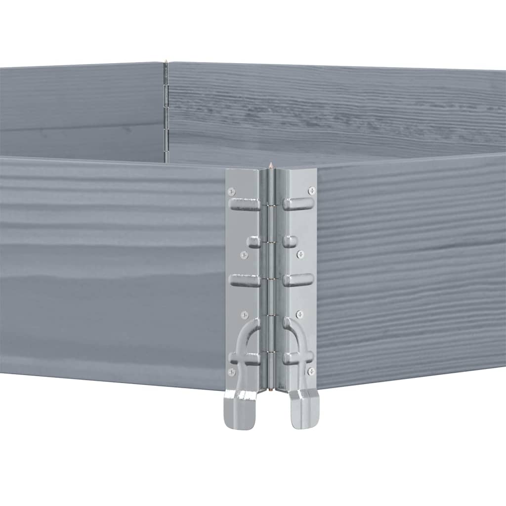 Fioriera Rialzata Esagonale Grigia 160x160cm Legno di Pino