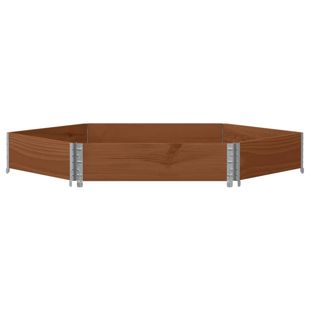 Fioriera Rialzata Esagonale Marrone 160x160 cm Legno di Pino | homemem39