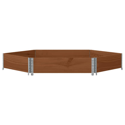 Fioriera Rialzata Esagonale Marrone 160x160 cm Legno di Pino | homemem39