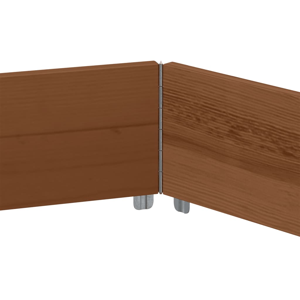 Fioriera Rialzata Esagonale Marrone 160x160 cm Legno di Pino | homemem39