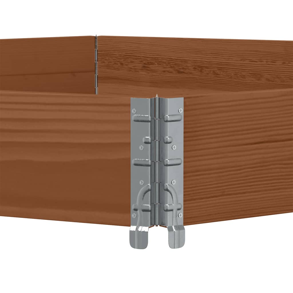 Fioriera Rialzata Esagonale Marrone 160x160 cm Legno di Pino | homemem39