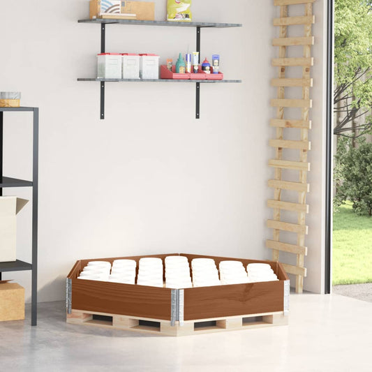 Fioriera Rialzata Esagonale Marrone 160x160 cm Legno di Pino | homemem39