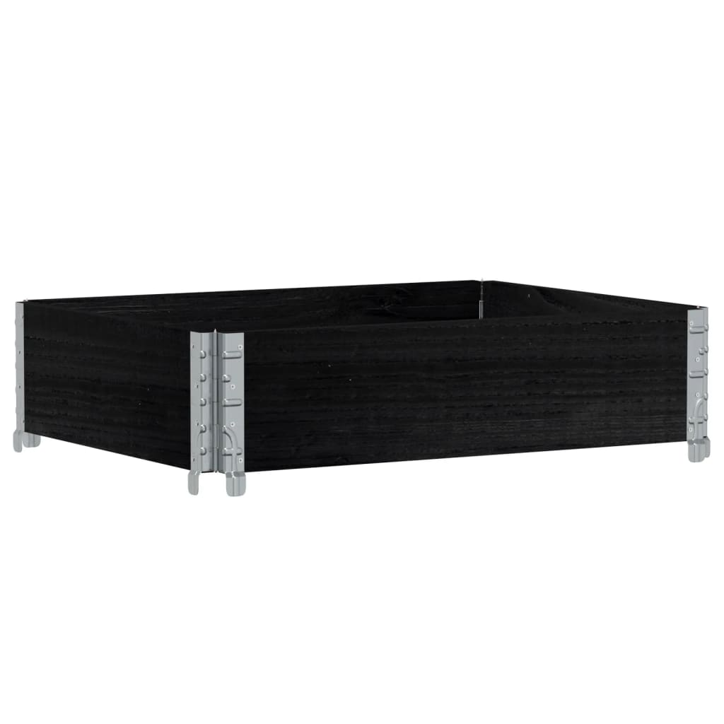 Fioriera da Giardino Nera 80x60 cm in Legno Massello di Pino - homemem39