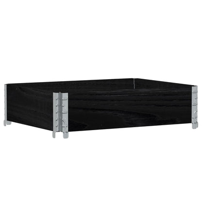 Fioriera da Giardino Nera 80x60 cm in Legno Massello di Pino - homemem39