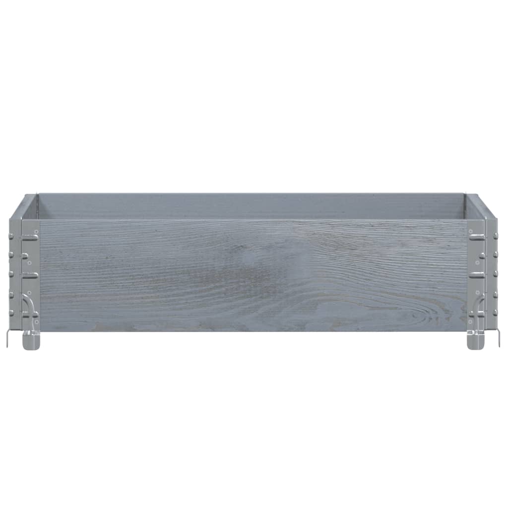 Fioriera da Giardino Grigia 80x60 cm Legno Massello di Pino | homemem39