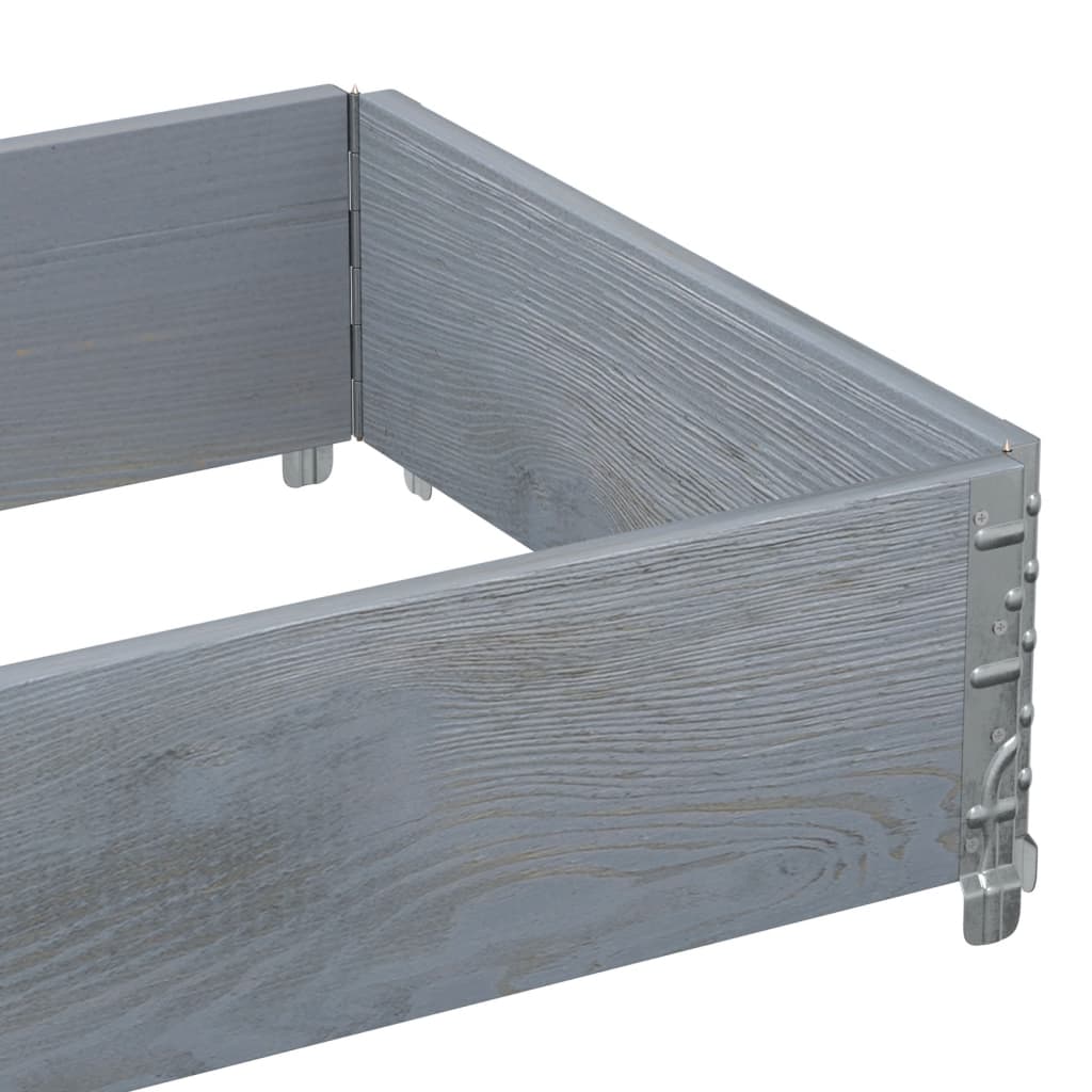 Fioriera da Giardino Grigia 80x60 cm Legno Massello di Pino | homemem39